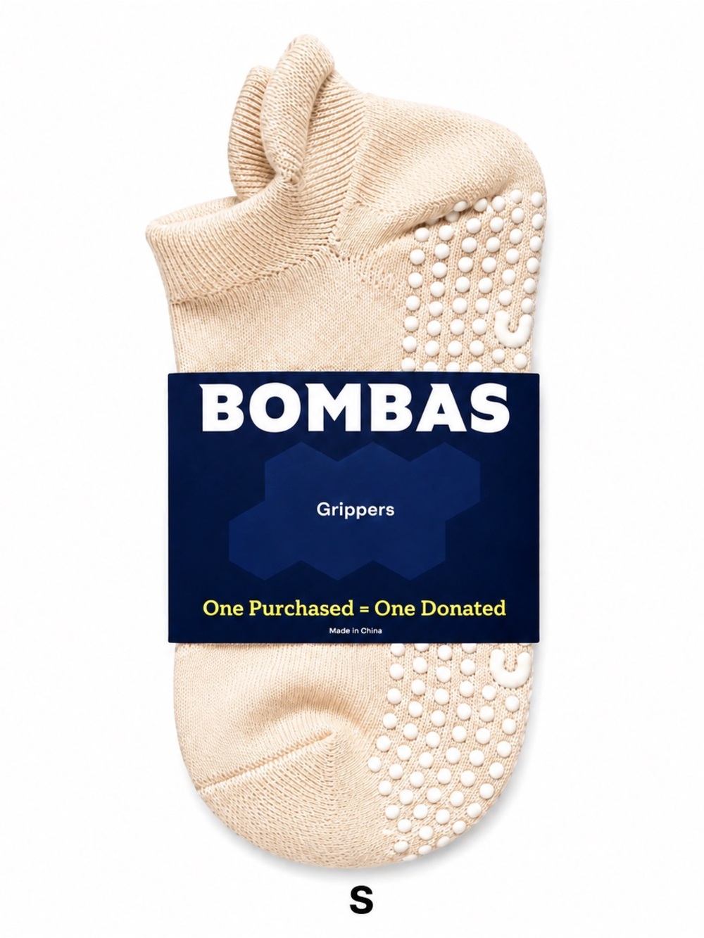 Bombas Gripper Ankle Socks Blush Sand S Pilates